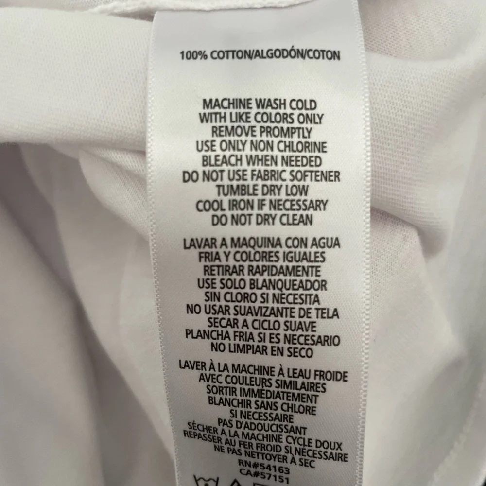 Calvin Klein White Cotton T-shirt Puff Letter Boxy Size XL NWT Classic 90s Y2K - Picture 6 of 7